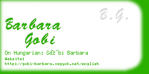 barbara gobi business card